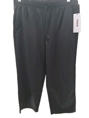 Reebok Active Pants Women's Large Black Stretch Gym Training Casual Swishy Rbx
